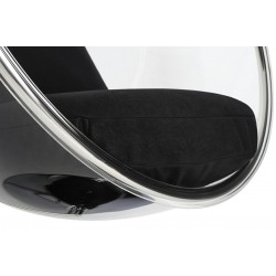 Fotel glamour bubble Stand chrom - poduszka wełna