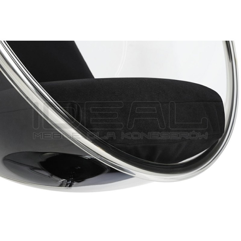 Fotel glamour bubble Stand chrom - poduszka wełna