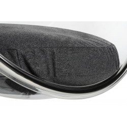 Fotel glamour bubble Stand chrom - poduszka wełna