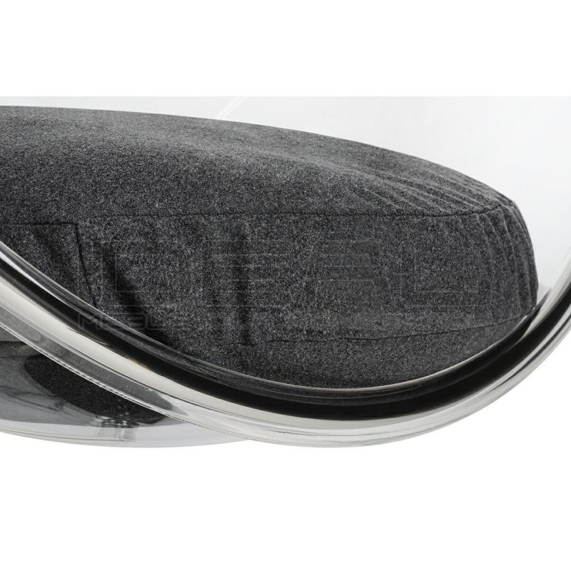 Fotel glamour bubble Stand chrom - poduszka wełna