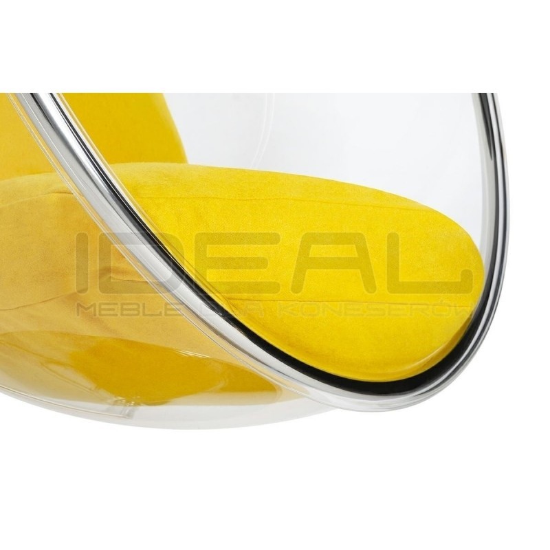Fotel glamour bubble Stand chrom - poduszka wełna