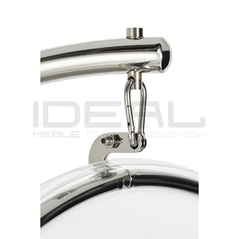 Fotel glamour bubble Stand chrom - poduszka wełna