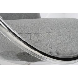 Fotel glamour bubble Stand chrom - poduszka wełna