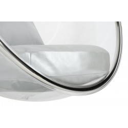 Fotel glamour bubble Stand chrom - poduszka ekoskóra