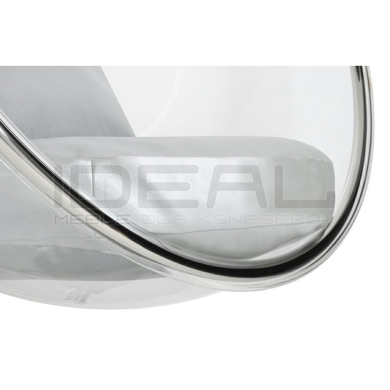 Fotel glamour bubble Stand chrom - poduszka ekoskóra