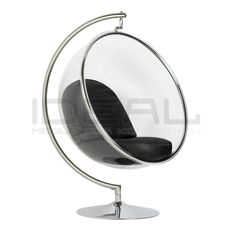 Fotel glamour bubble Stand chrom - poduszka ekoskóra