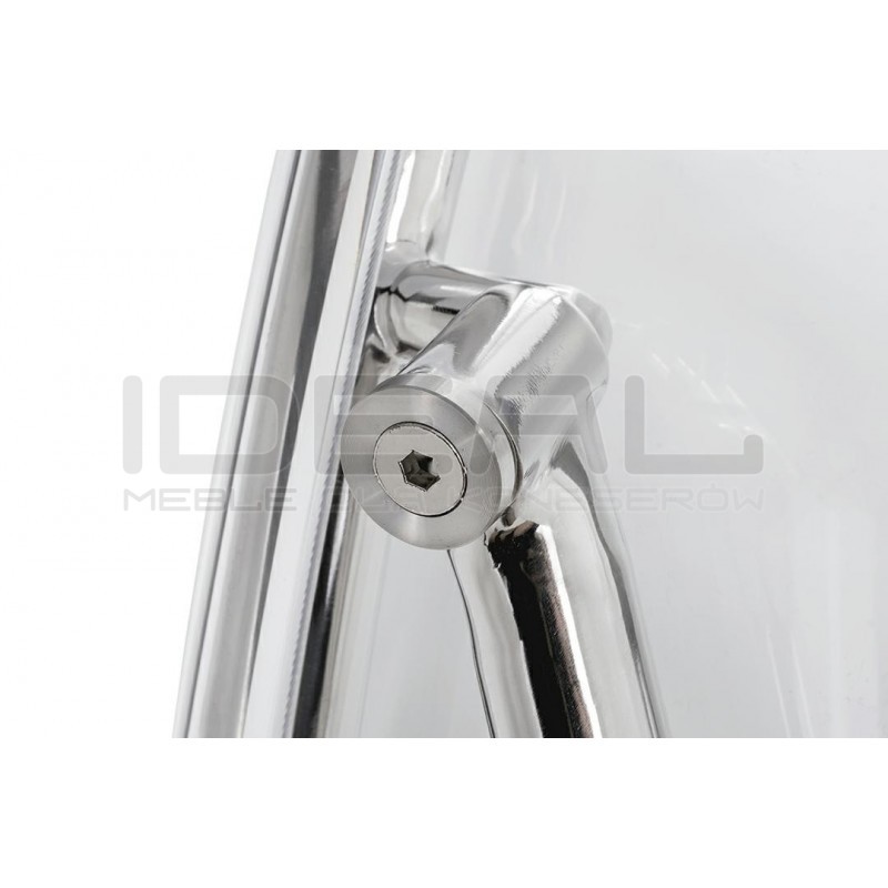 Fotel glamour bubble Stand 2 chrom - poduszka ekoskóra