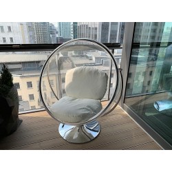 Fotel glamour bubble Stand 2 chrom - poduszka ekoskóra