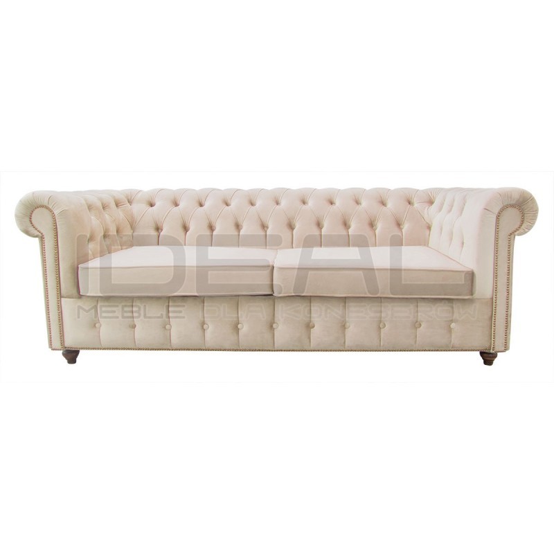 Sofa rozkładana chesterfield Canon z funkcją spania codziennego 3 os.