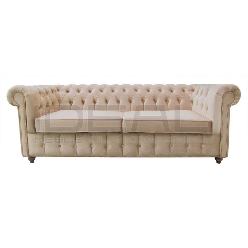 Sofa rozkładana chesterfield Canon z funkcją spania codziennego 3 os.