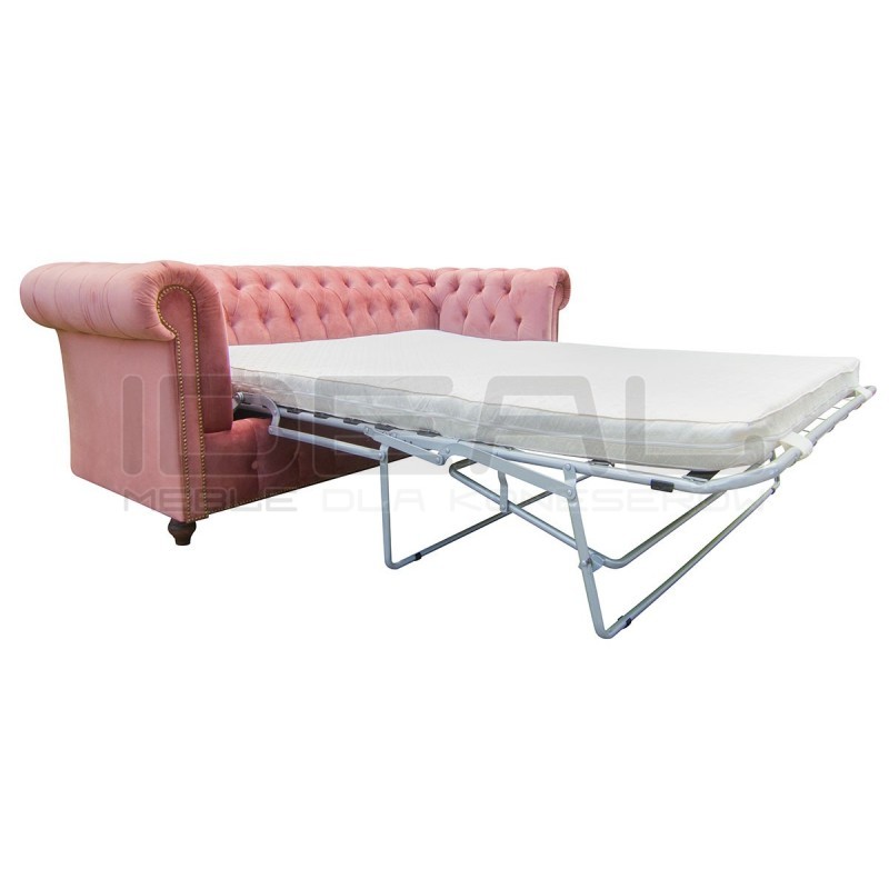 Sofa rozkładana chesterfield Canon z funkcją spania codziennego 3 os.