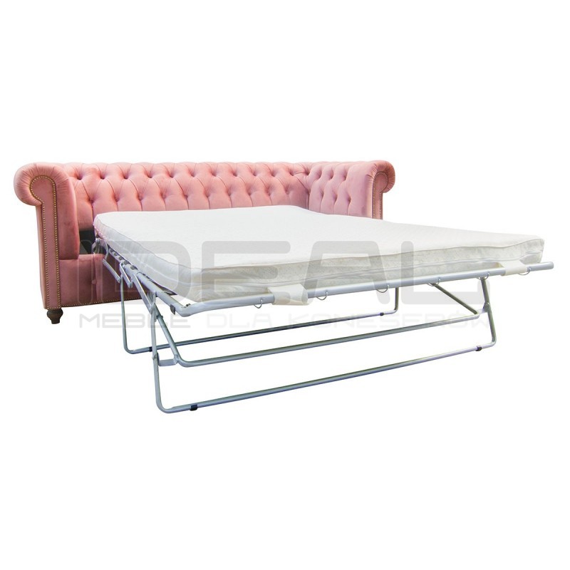 Sofa rozkładana chesterfield Canon z funkcją spania codziennego 3 os.
