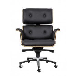 Fotel biurowy Bauhaus Lounge Business - sklejka róża