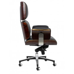 Fotel biurowy Bauhaus Lounge Business - sklejka róża