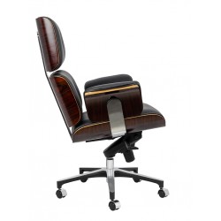 Fotel biurowy Bauhaus Lounge Business - sklejka róża