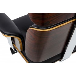 Fotel biurowy Bauhaus Lounge Business - sklejka róża