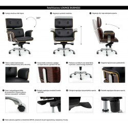 Fotel biurowy Bauhaus Lounge Business - sklejka róża