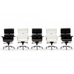 Fotel biurowy Bauhaus Lounge Business - sklejka róża