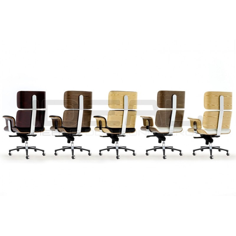 Fotel biurowy Bauhaus Lounge Business - sklejka róża