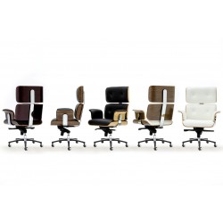 Fotel biurowy Bauhaus Lounge Business - sklejka róża