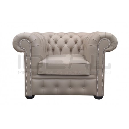 Fotel Chesterfield Normal w skórze