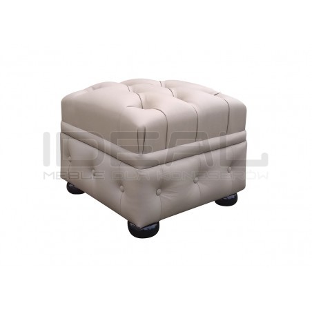 Pufa Chesterfield Normal w skórze