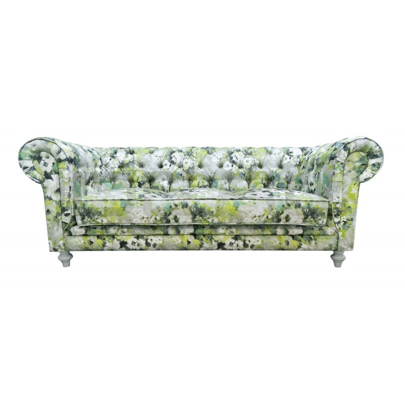 Sofa Chesterfield Lady kwiaty 3 os.