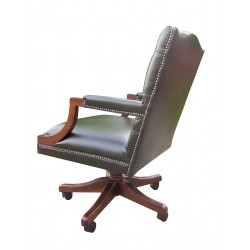 Fotel biurowy chesterfield Morall w skórze
