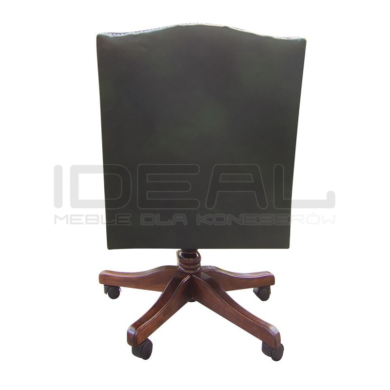 Fotel biurowy chesterfield Morall w skórze