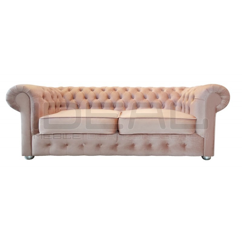 Pikowana Sofa Chesterfield March z funkcją spania 3 os.