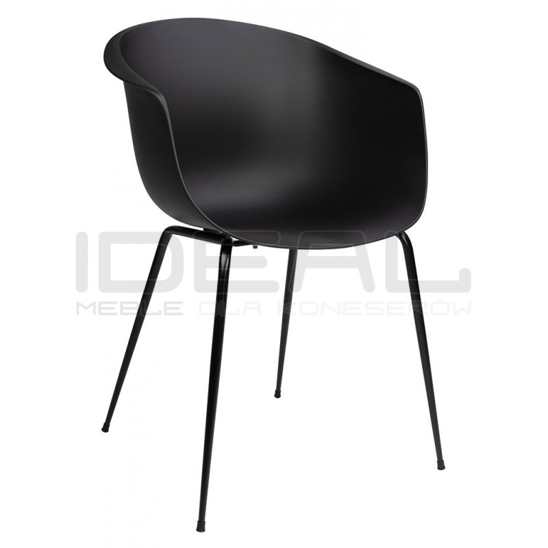 Krzesło kubełkowe czarne RALF