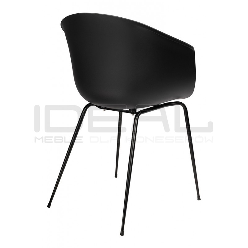 Krzesło kubełkowe czarne RALF