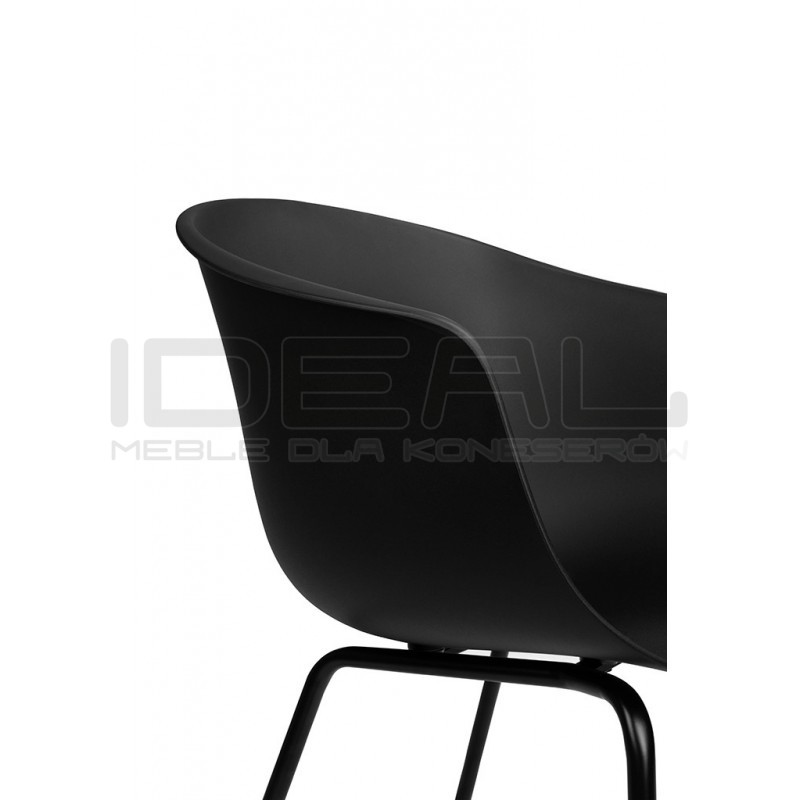 Krzesło kubełkowe czarne RALF
