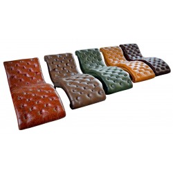 Leżanka Chesterfield Milton skóra