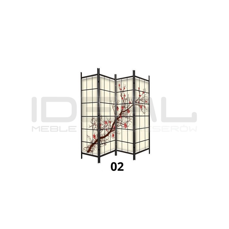 Parawan chiński drukowany Asia Style