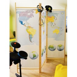 Parawan dziecięcy Mapa