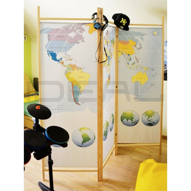 Parawan dziecięcy Mapa