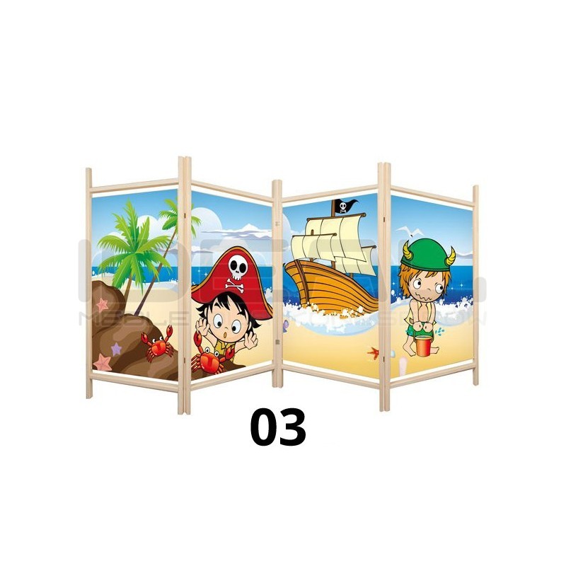 Parawan do przedszkola dziecięcy drukowany Płotek