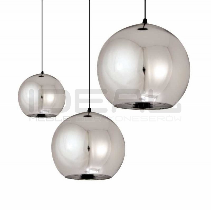 Lampa wisząca glamour srebrna chrom Mirror Lampa wisząca glamour srebrna chrom Mirror