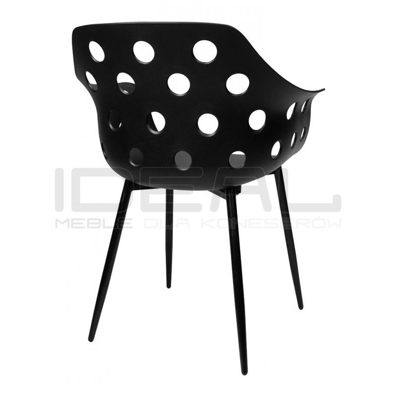 Krzesło designerskie Kubełkowe JASON - kropki