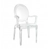 Krzesło glamour przezroczyste PRINCE ARM