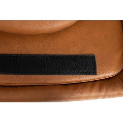 Fotel Inspirowany Projektem Egg Szeroki (ekoskóra) srebrna podstawa