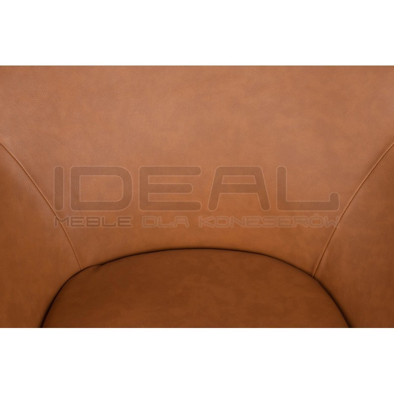 Fotel Inspirowany Projektem Egg Szeroki (ekoskóra) srebrna podstawa