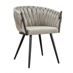 Krzesło Glamour Larissa - czarne