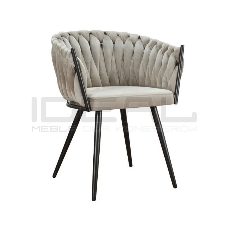 Krzesło Glamour Larissa - czarne