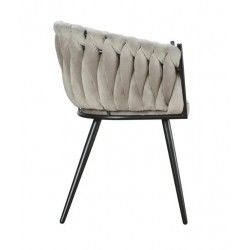 Krzesło Glamour Larissa - czarne