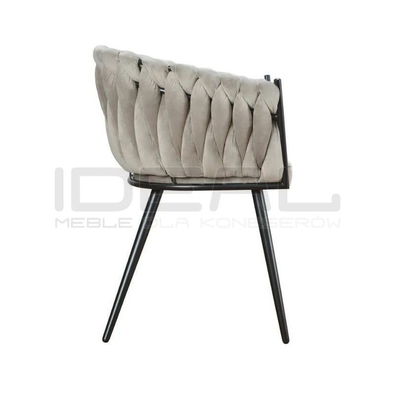 Krzesło Glamour Larissa - czarne