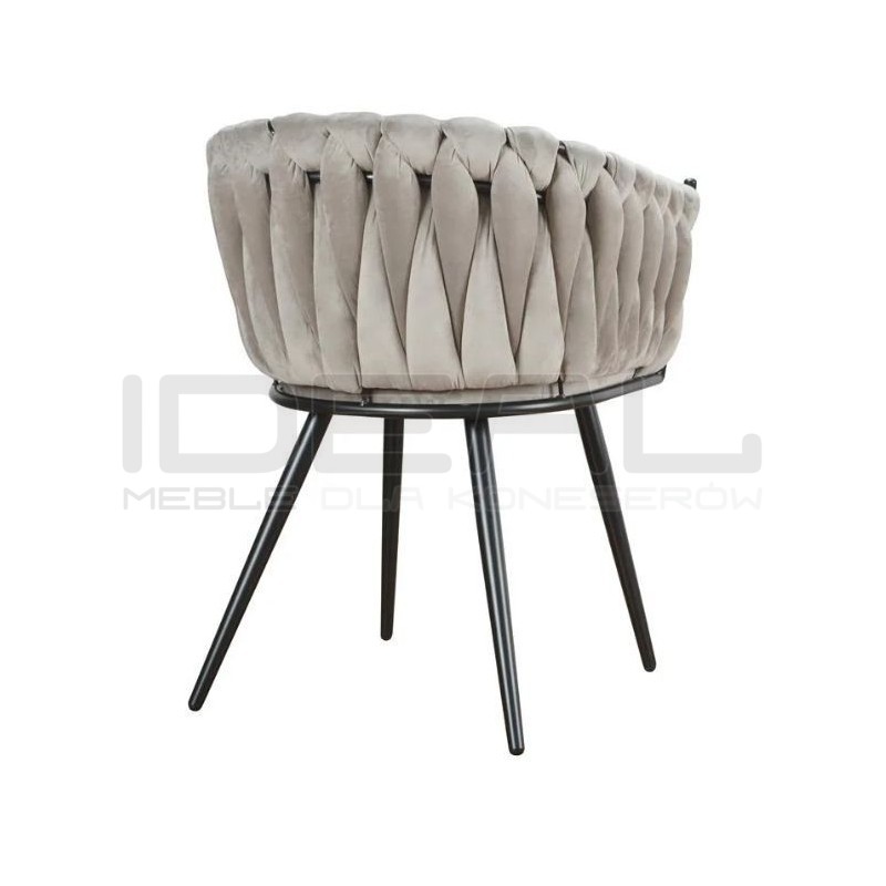 Krzesło Glamour Larissa - czarne