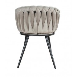 Krzesło Glamour Larissa - czarne