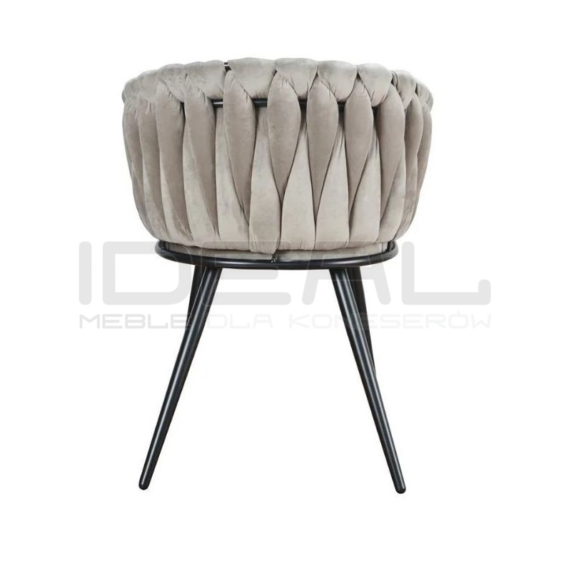 Krzesło Glamour Larissa - czarne